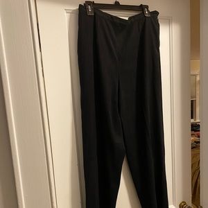 Talbots Black Pin Stripe Side Zip Pants, Size 14